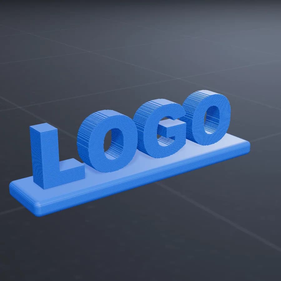 Logotipo 3D para recepção